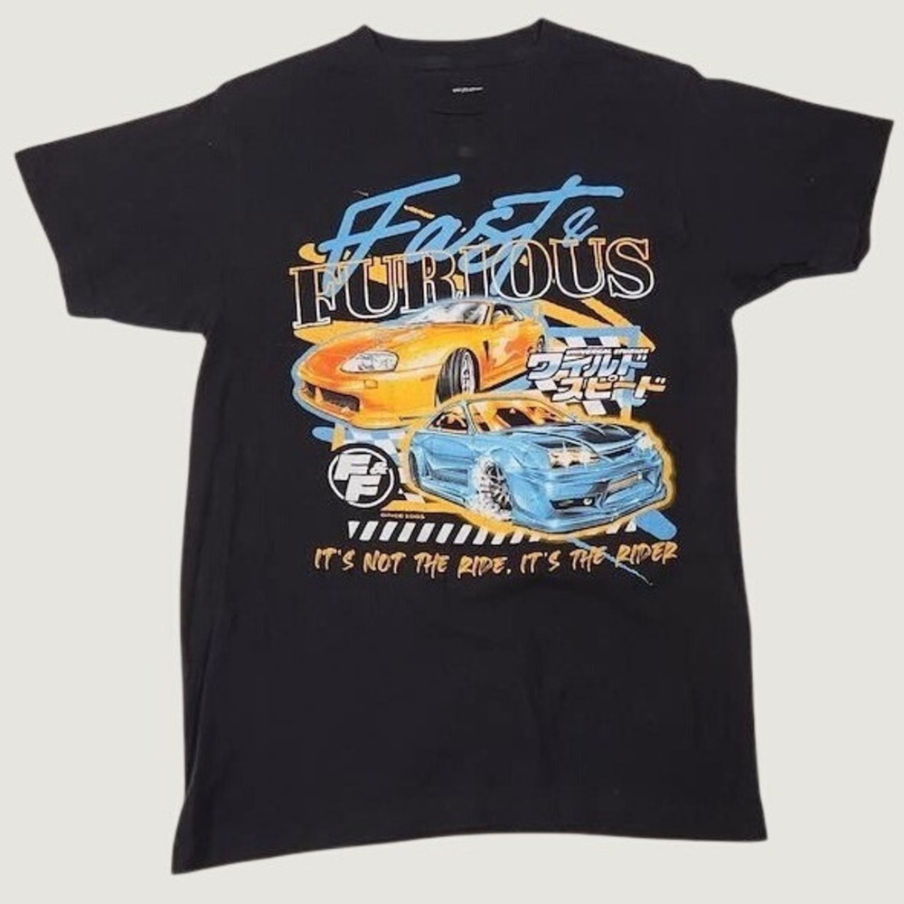 Fast & Furious Y2K Graphic T-Shirt Black JDM Supra Skyline GT-R Small